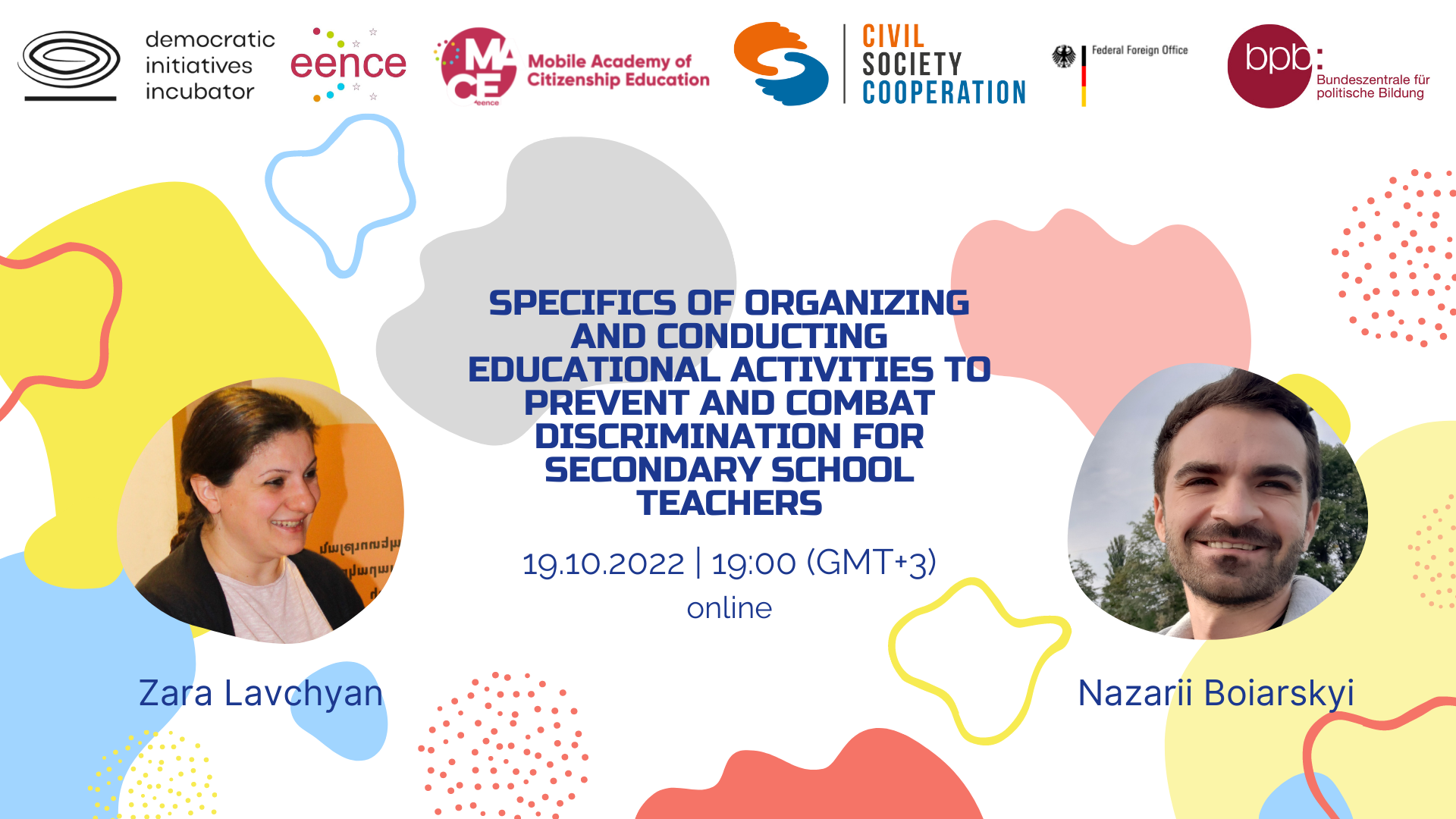 Online meeting "Specifics of Organizing and Conducting Educational Activities to Prevent and Combat Discrimination for Secondary School Teachers"