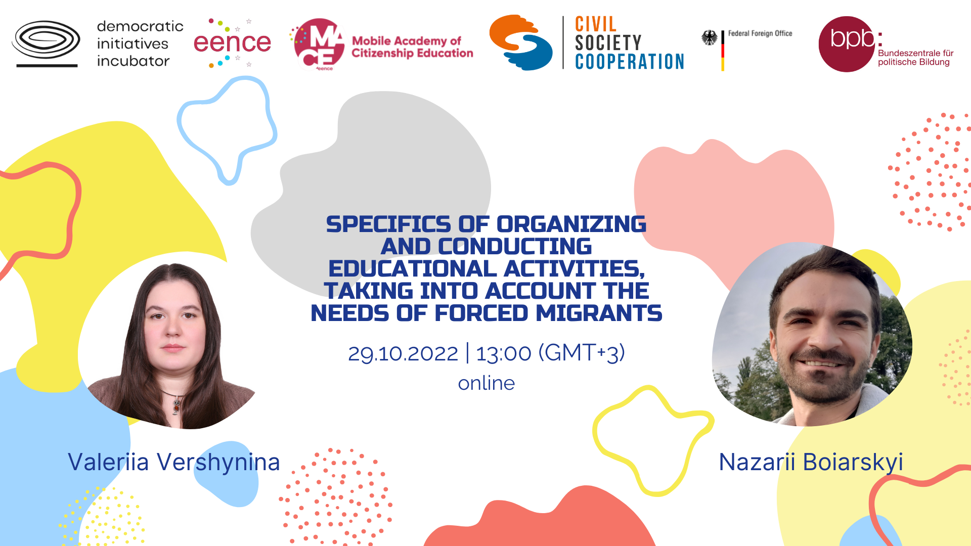 Online meeting "Specifics of Organizing and Conducting Educational Activities, Taking into Account the Needs of Forced Migrants"